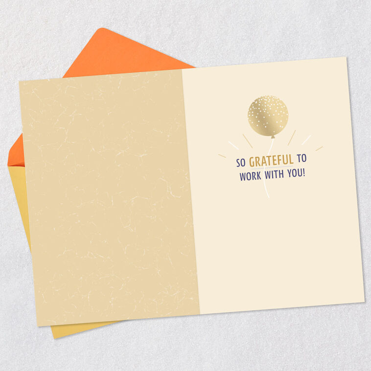 Grateful to Work With You Birthday Card - Greeting Cards | Hallmark