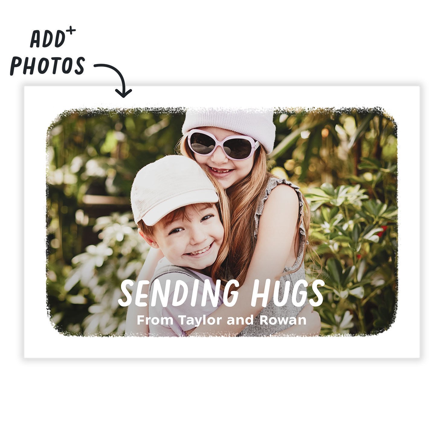 White Frame Horizontal Thinking of You eCard, , large image number 2