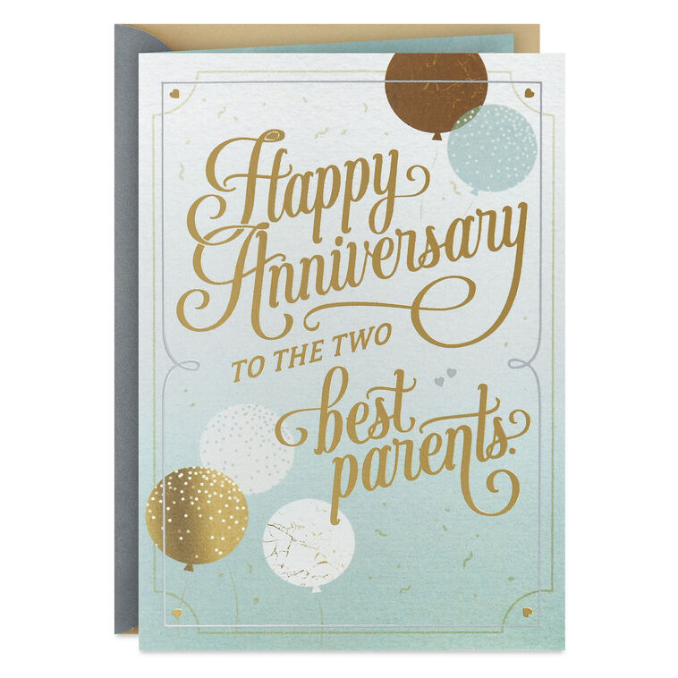 We Look Up to Your Love Anniversary Card for Parents