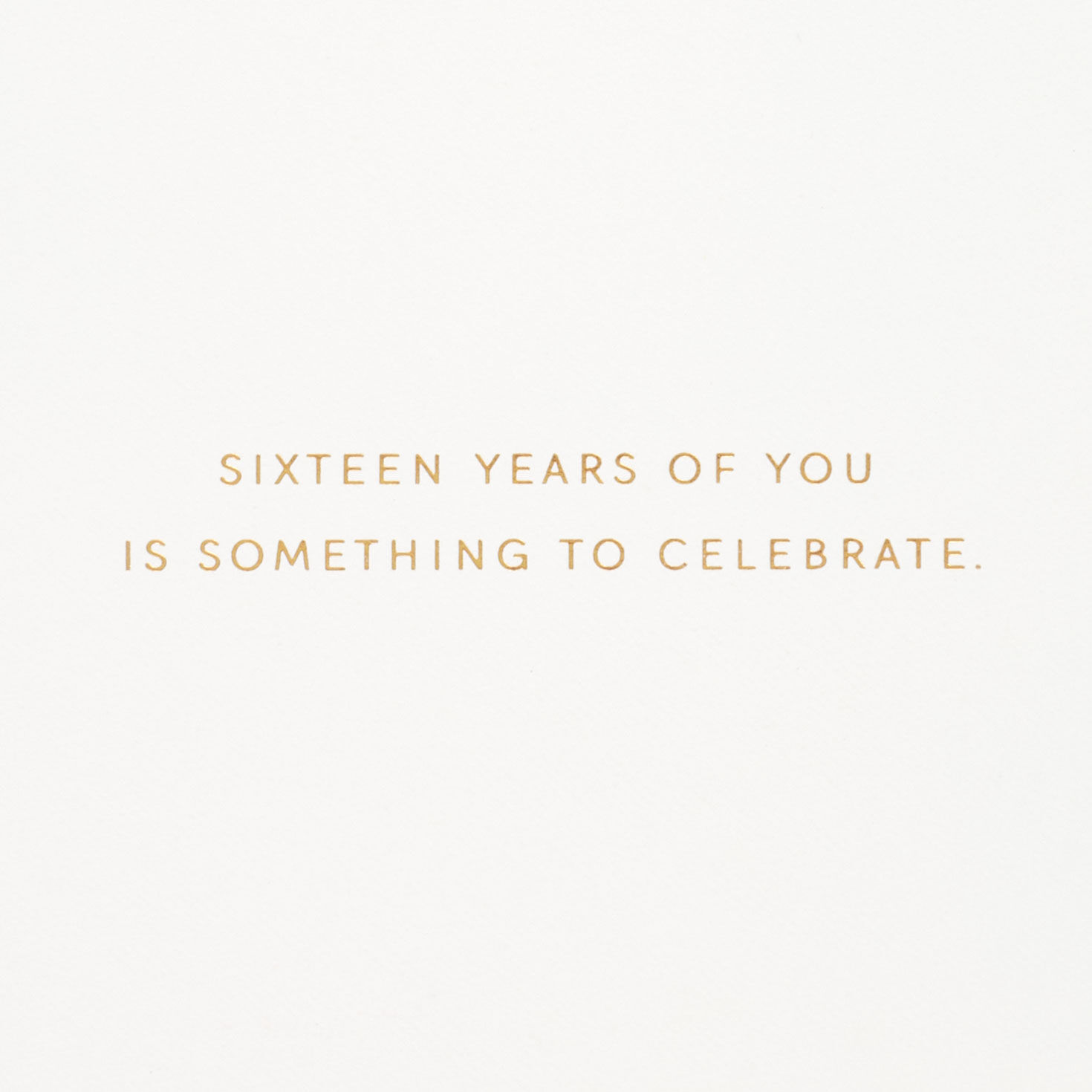 16th Wishes on Gold Foil Signature Birthday Card sentiment image number 2