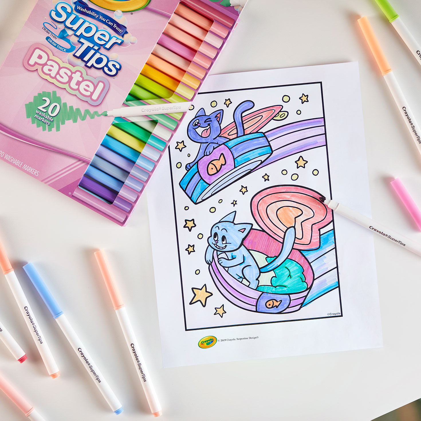 Crayola Pastel Super-Tip Markers, 20-Count Box, , large image number 2