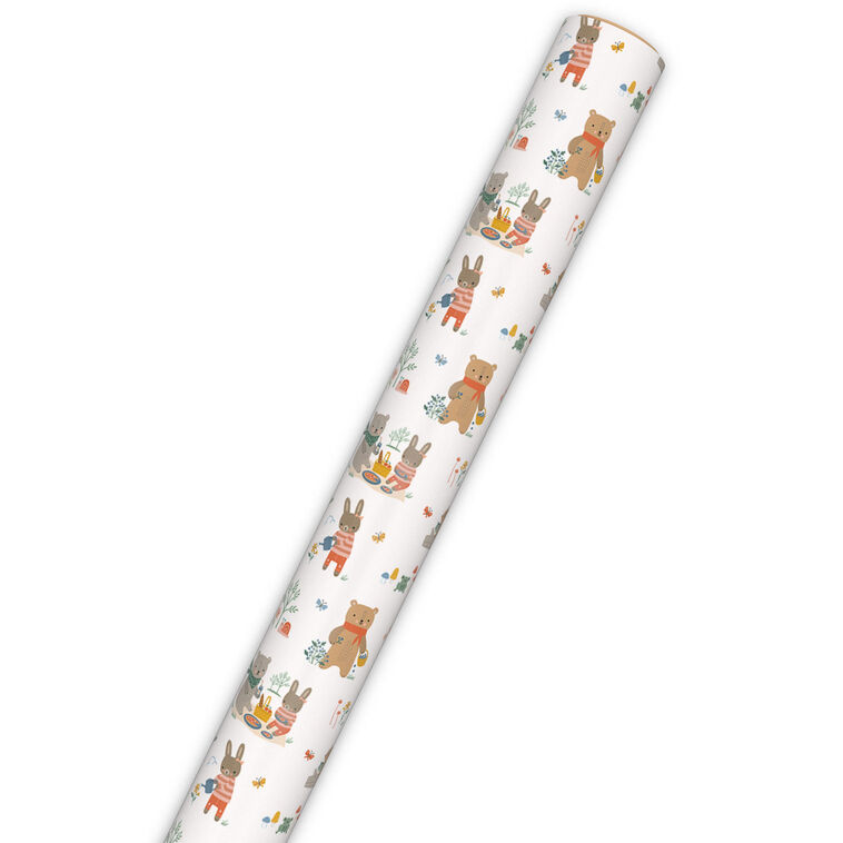 Bear and Bunny Picnic Wrapping Paper, 20 sq. ft., , large image number 6