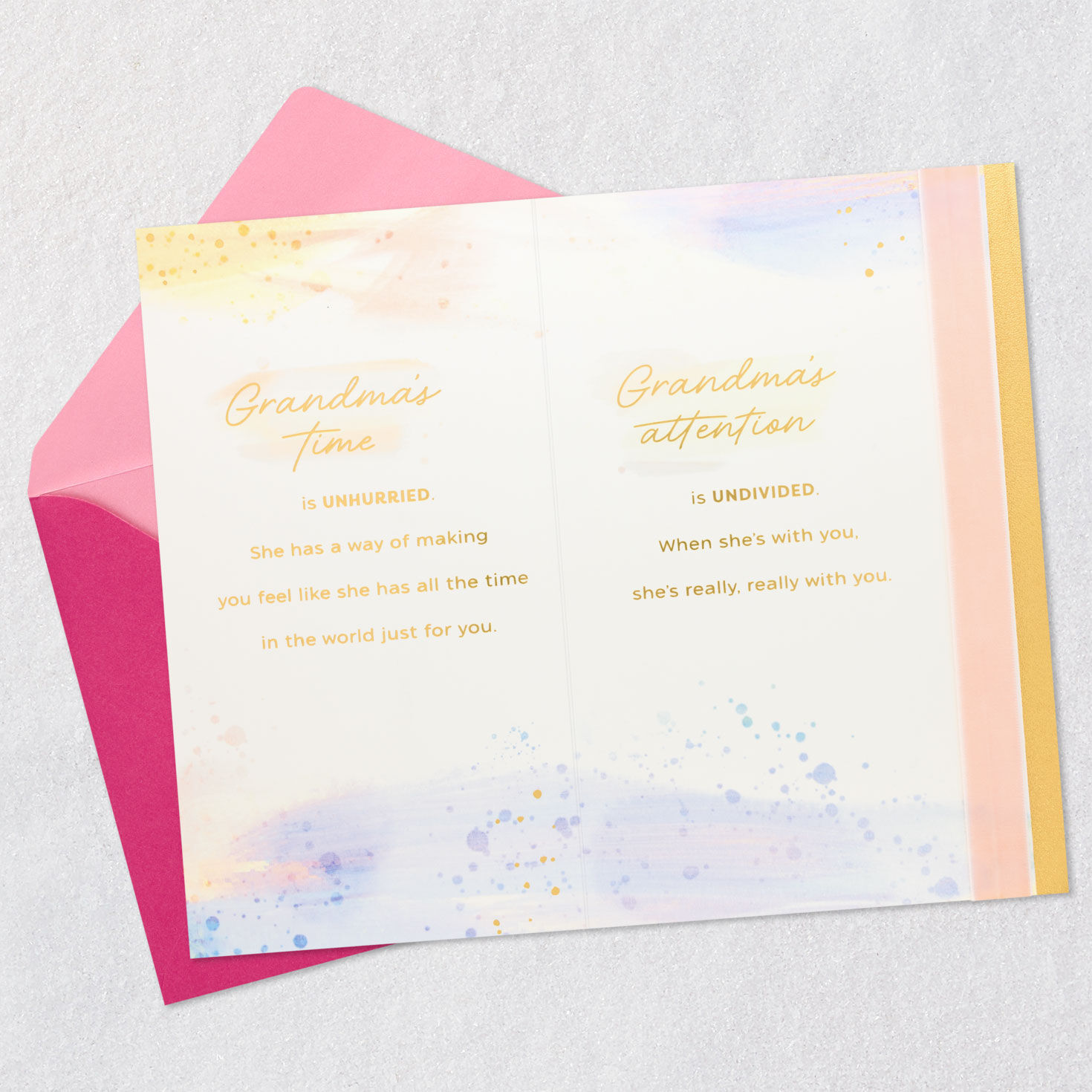 Abstract Pastels Mother's Day Card for Grandma Open card with envelope image number 3