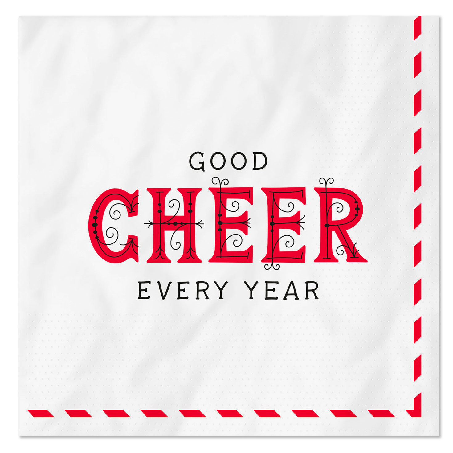 “Good Cheer” Holiday Cocktail Napkins, Pack of 20