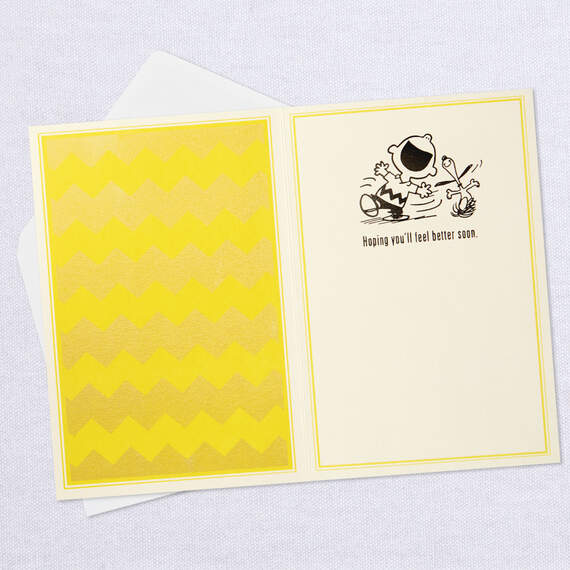 Peanuts® Charlie Brown and Snoopy Sending Hugs Get Well Card, , large image number 3