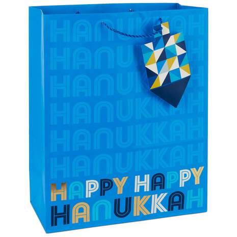 Happy Hanukkah X-Large Gift Bag, 15.5", , large