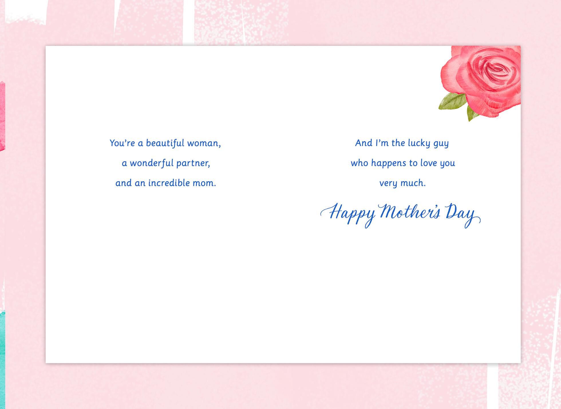 Lucky Guy Flower Vase Romantic Mother's Day Card