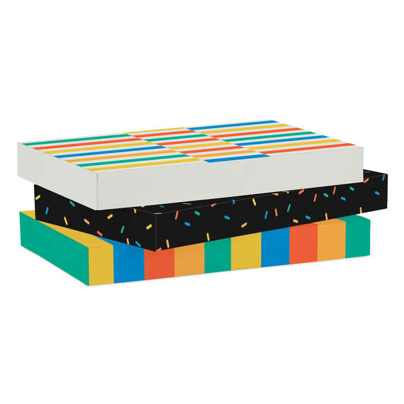 Confetti and Stripes 3-Pack Small Gift Boxes, , large image number 2