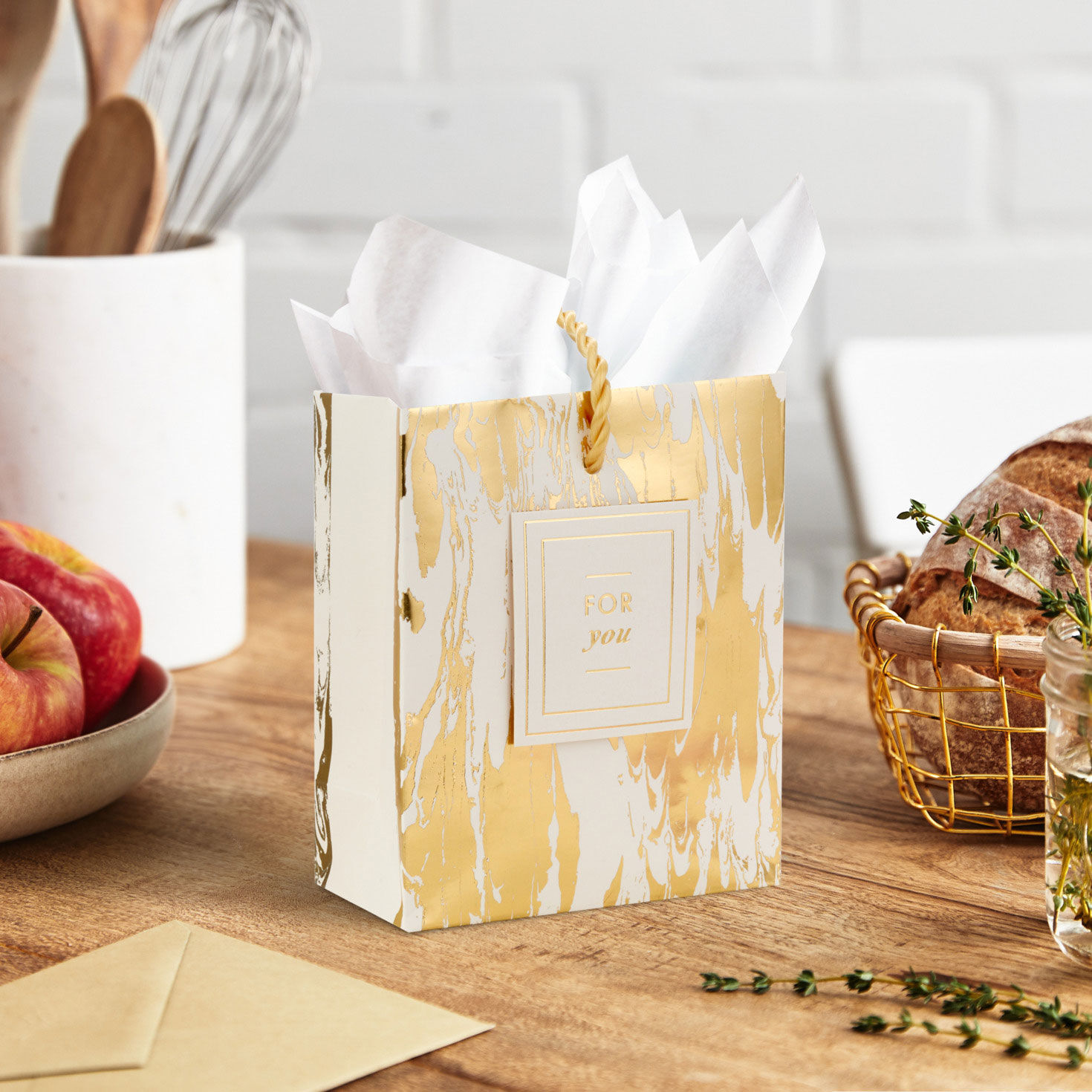 4.6" Gold Moiré Gift Card Holder Mini Bag for only USD 3.49 | Hallmark