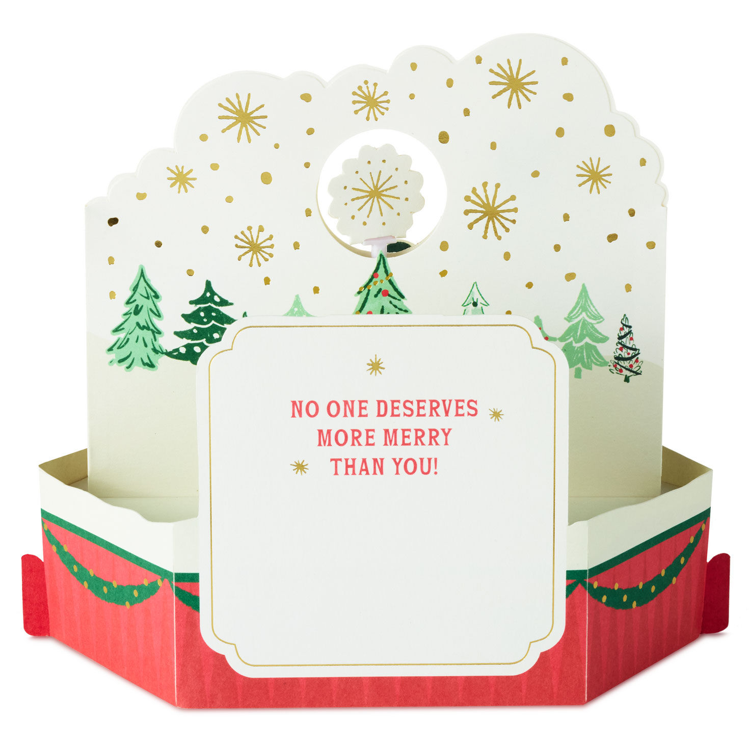 Mickey and Minnie Caroling Musical 3D Christmas Card back image number 3