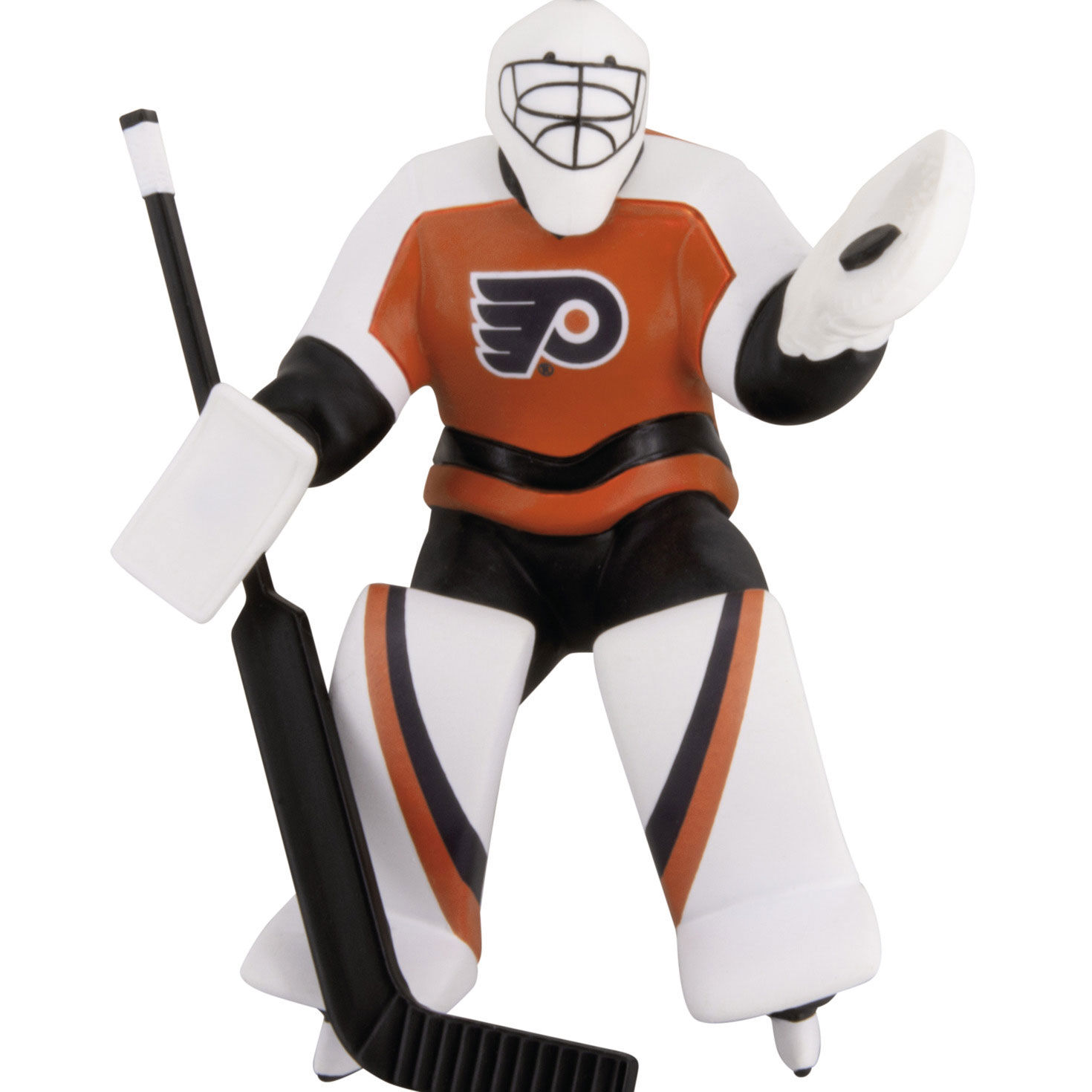 NHL Philadelphia Flyers Goalie Christmas Ornament closeup view image number 5