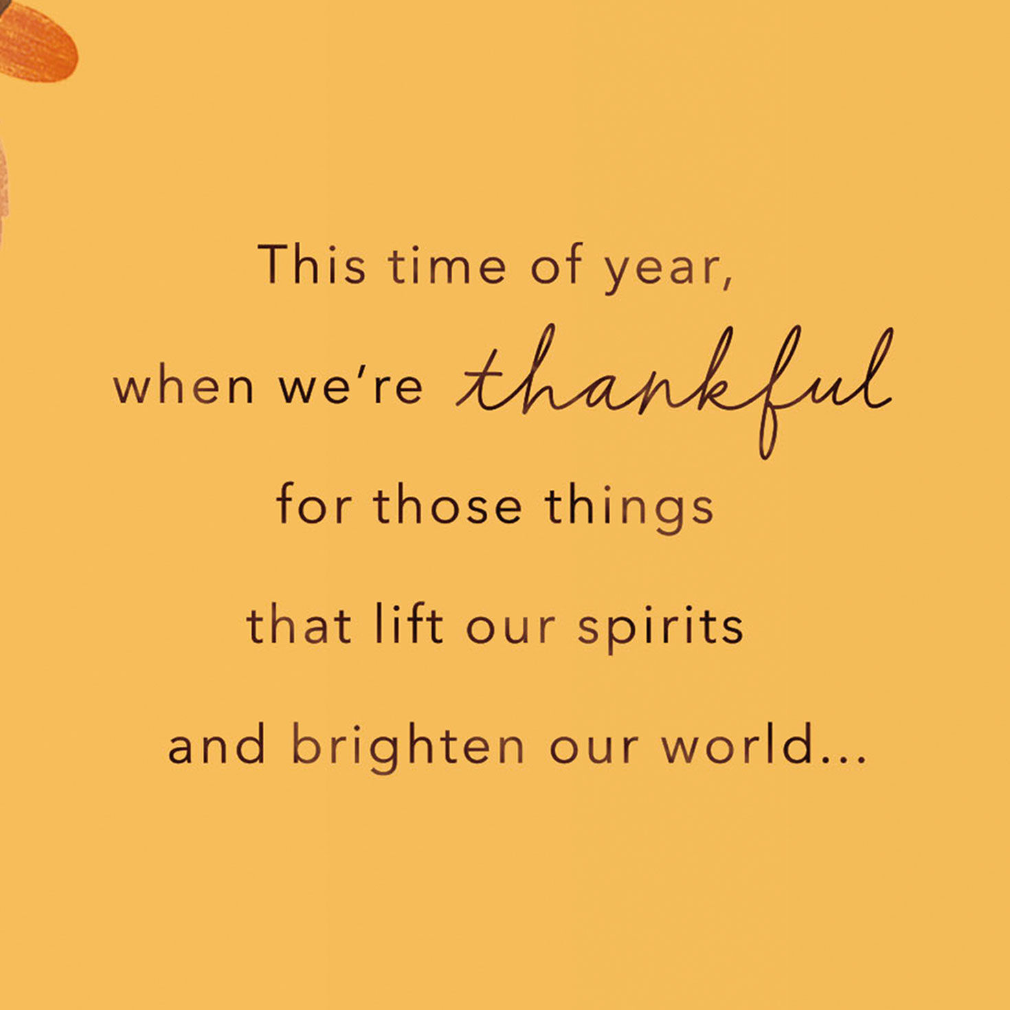 Oak Leaf and Acorns Thanksgiving Card Sentiment image number 2