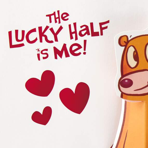 Lucky Half Romantic Pop-Up Valentine’s Day Card, , large image number 2
