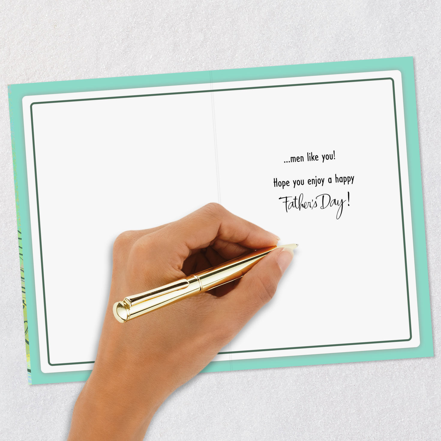 Trees By Stream Happy Father's Day Card Signing card image number 6