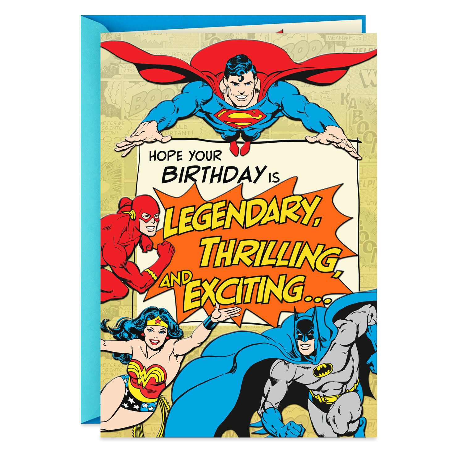 Dc Comics Justice League Heroes Legendary Birthday Card