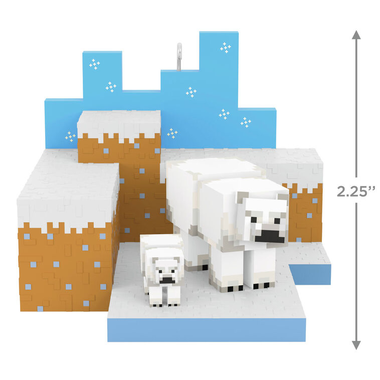 Minecraft Polar Bears Keepsake Ornament measurement image number 3