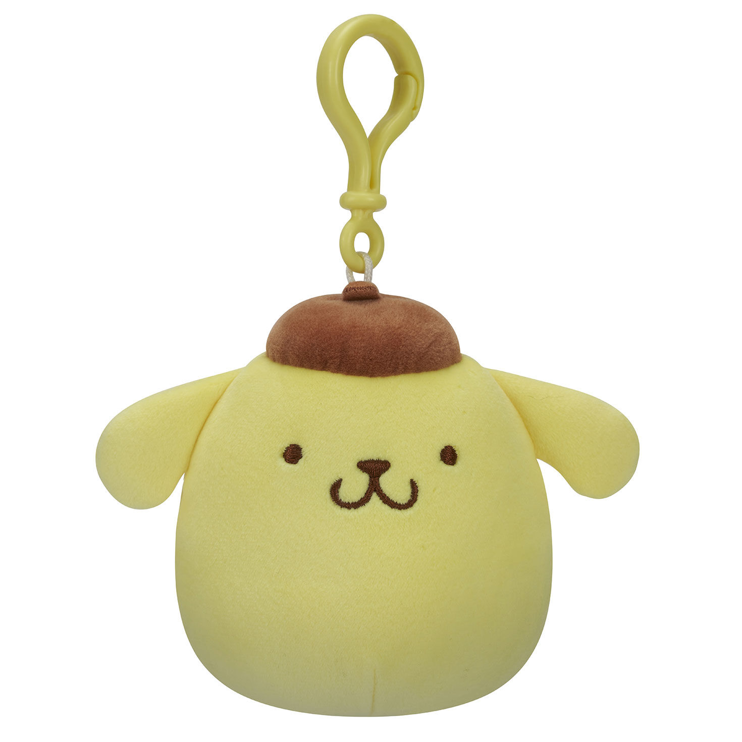 3.5" Squishmallows Sanrio Pompompurin Plush Backpack Clip
