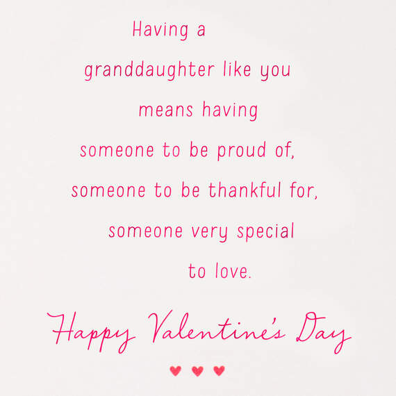 Thankful and Proud Valentine's Day Card for Granddaughter, , large image number 2