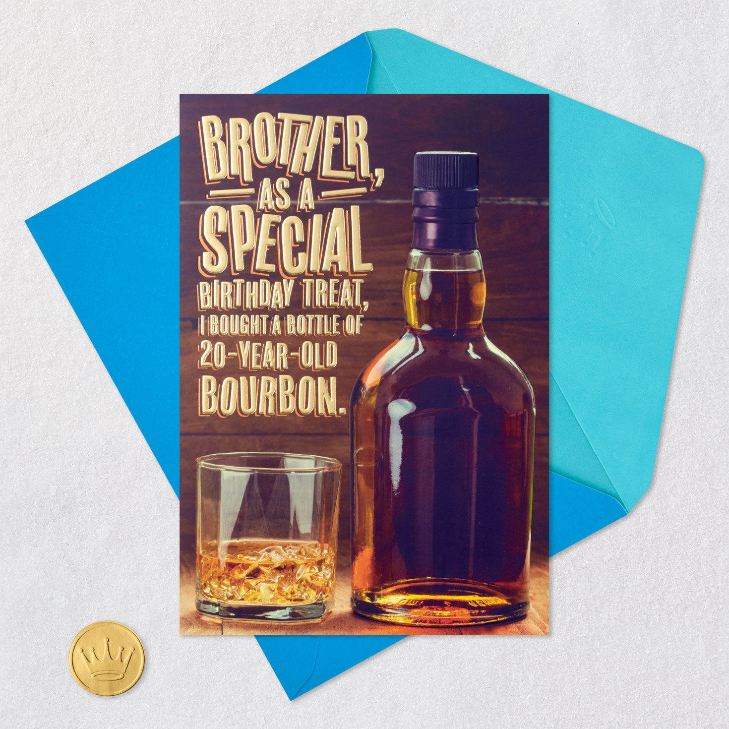Bottle of Bourbon Funny Birthday Card for Brother for only USD 4.99 | Hallmark