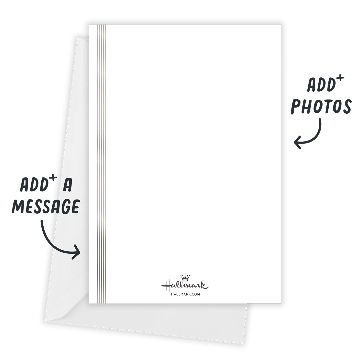 G-R-A-D in Corners Personalized Grad Announcement Card back indicating personalization image number 3