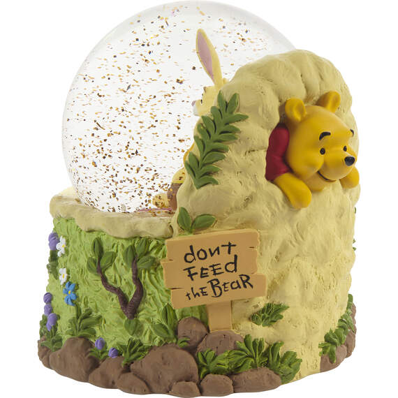 Precious Moments Disney Winnie the Pooh Don't Feed the Bear Musical Snow Globe, , large image number 1