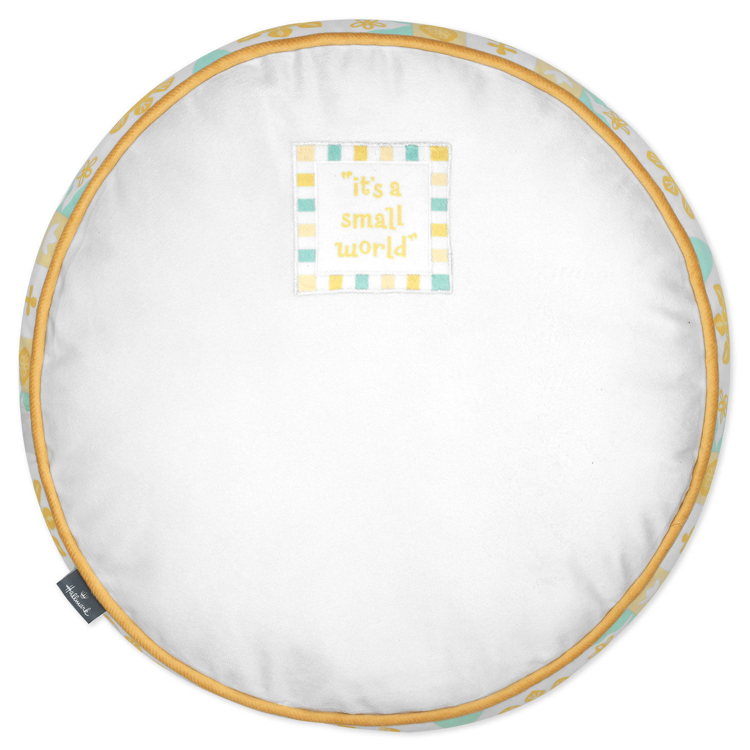 Disney It's a Small World Round Clock Face Pillow Back image number 2