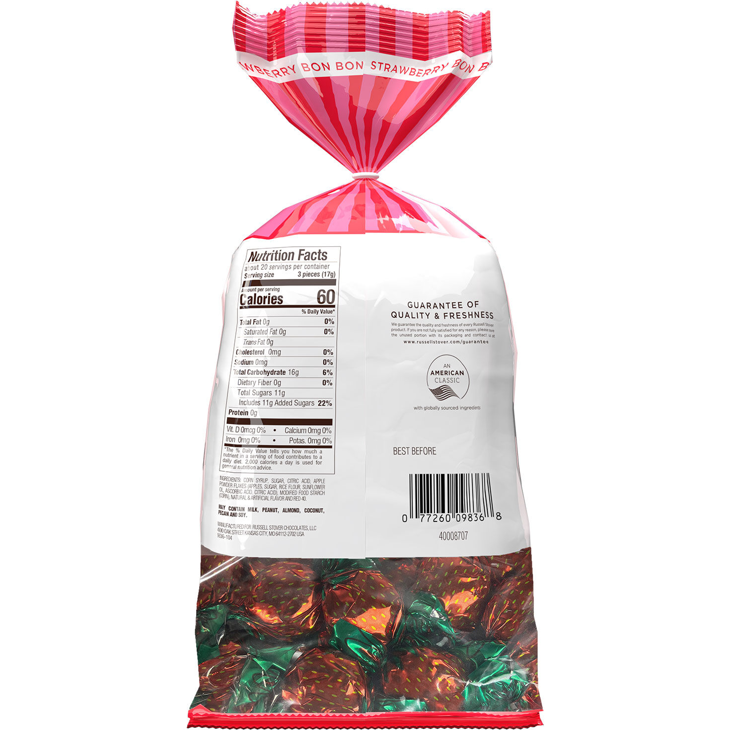 Strawberry Hard Candies With Strawberry Filling Back image number 2