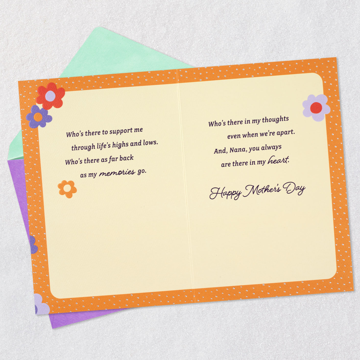 Flowers on Orange Nana Mother's Day Card  image number 4