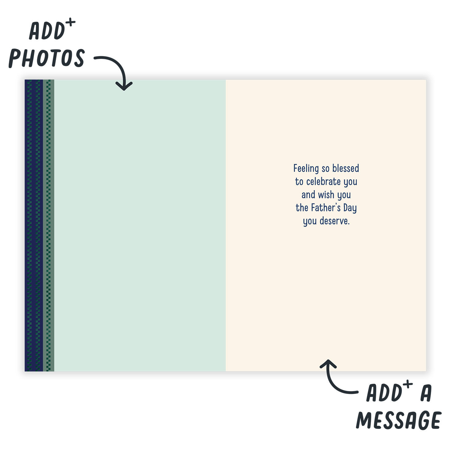 Plaid Blessed With You Religious Custom Father's Day Card, , large image number 8