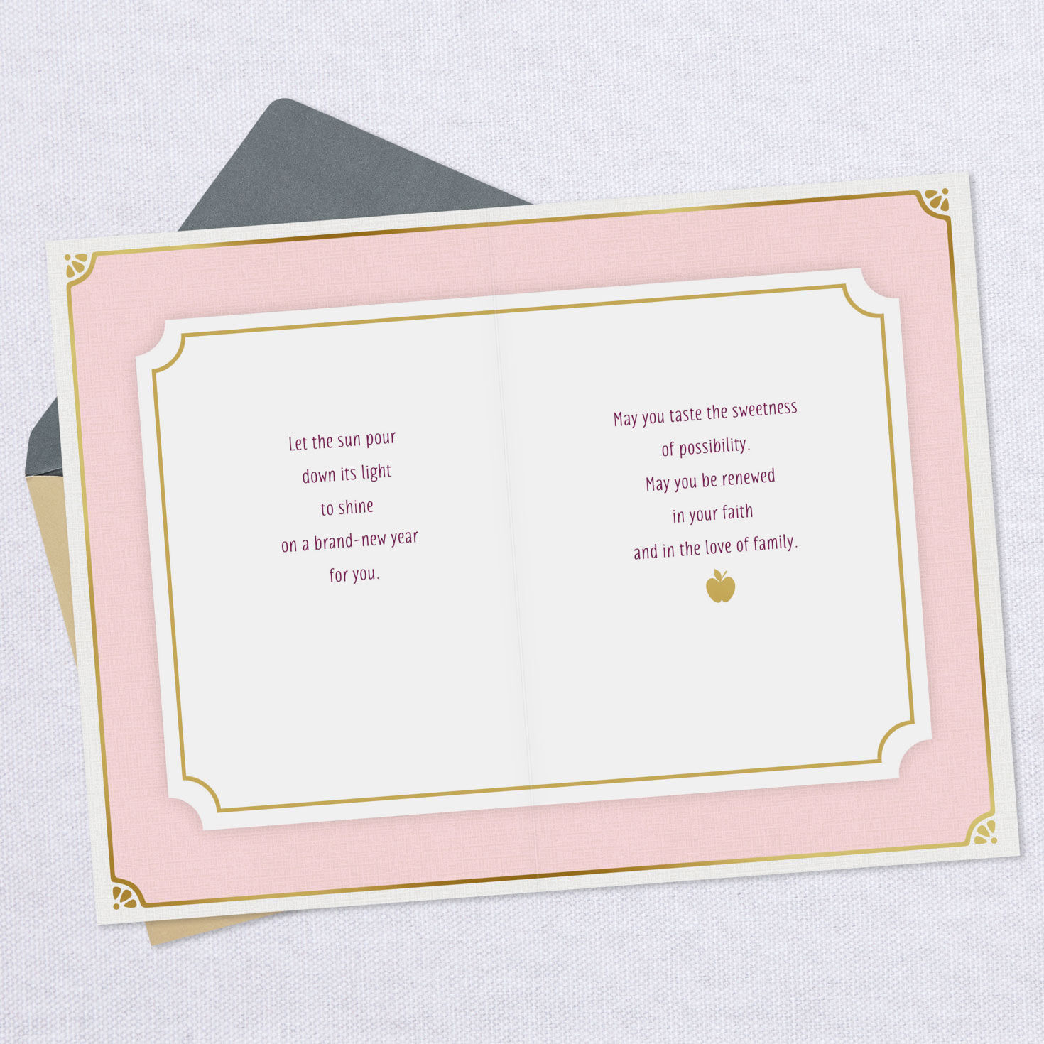 Golden Apple Rosh Hashanah Card for Daughter, , large image number 3