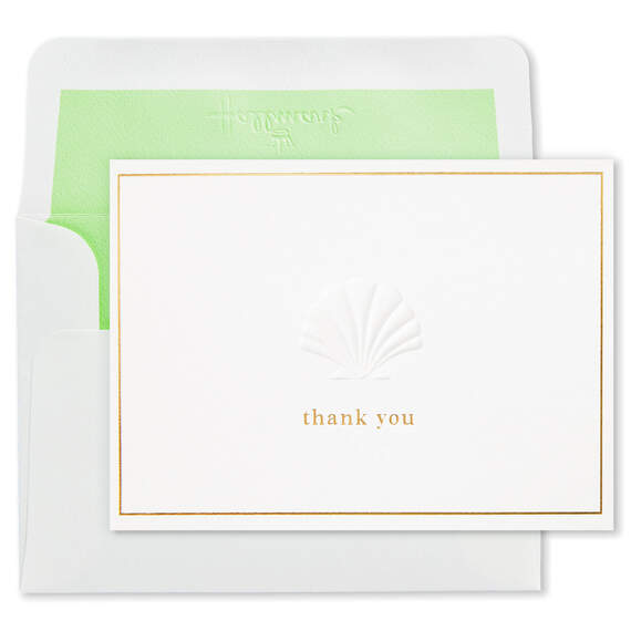 Embossed Shell Blank Thank-You Notes, Box of 10, , large image number 2