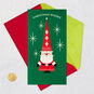 Stylized Santa Claus Money Holder Christmas Card Card Front with Envelope and Gold Seal image number 6