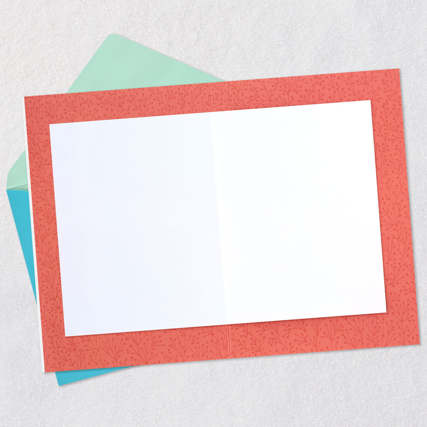 Folk Art Flowers Blank Card Open card with envelope image number 2