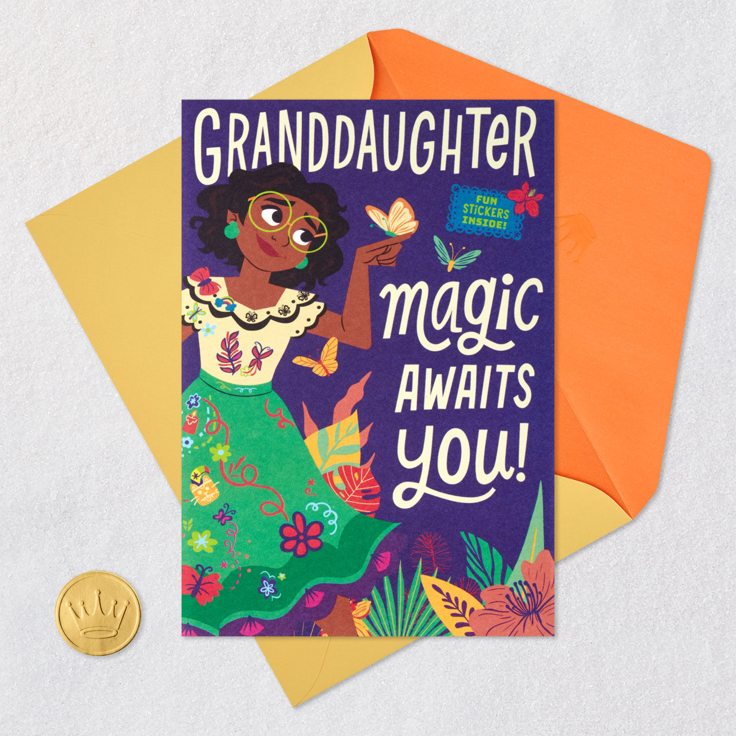 Disney Encanto Mirabel Birthday Card for Granddaughter With Stickers for only USD 4.59 | Hallmark