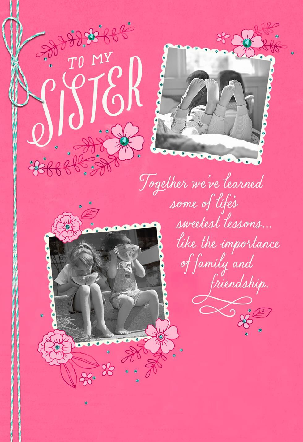 Lucky You Are My Sister Mother's Day Card