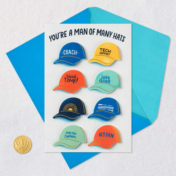 You're a Man of Many Hats Father's Day Card for Dad, , large image number 5