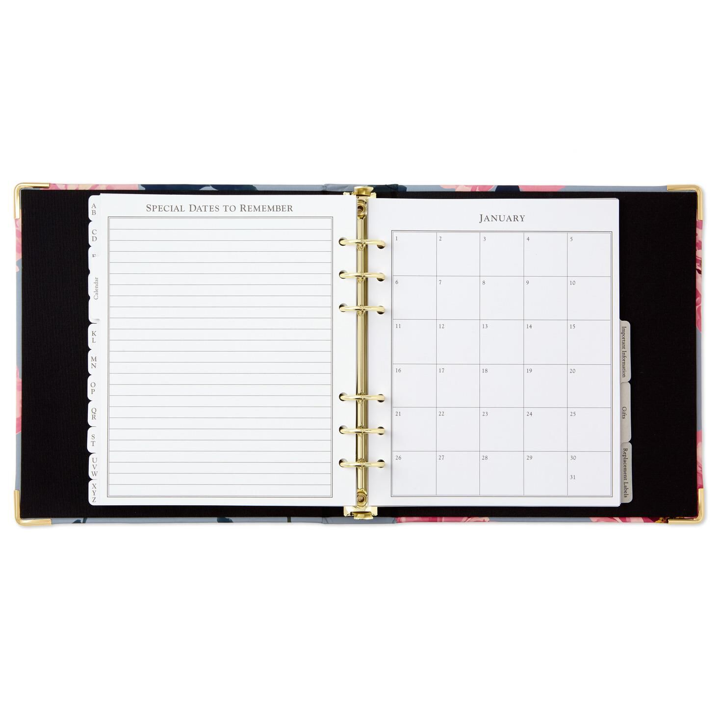 Pink Peonies on Gray Address Book, , large image number 4