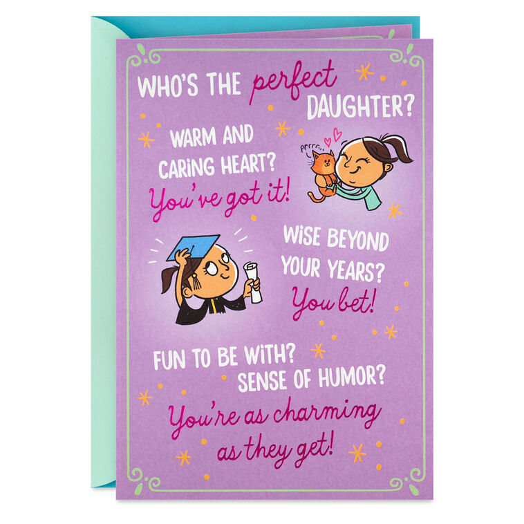 You're the Perfect Daughter Funny Birthday Card