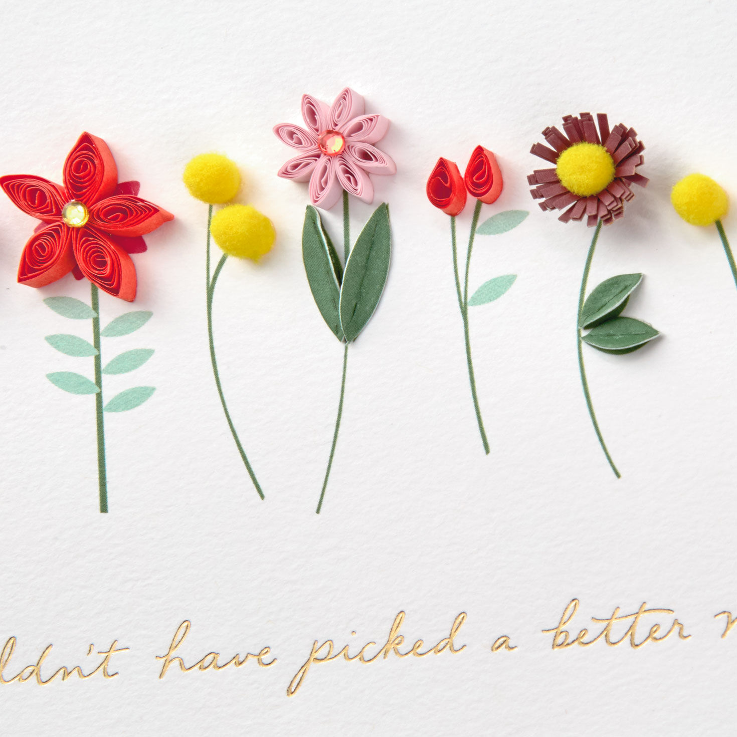 Quilled Paper Flowers Handmade Mother's Day Card for Mom Card Front Detail image number 4