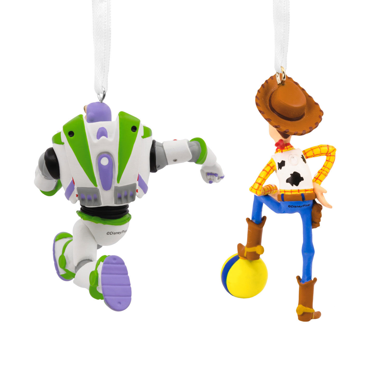 Toy Story Woody and Buzz Christmas Ornaments back image number 2