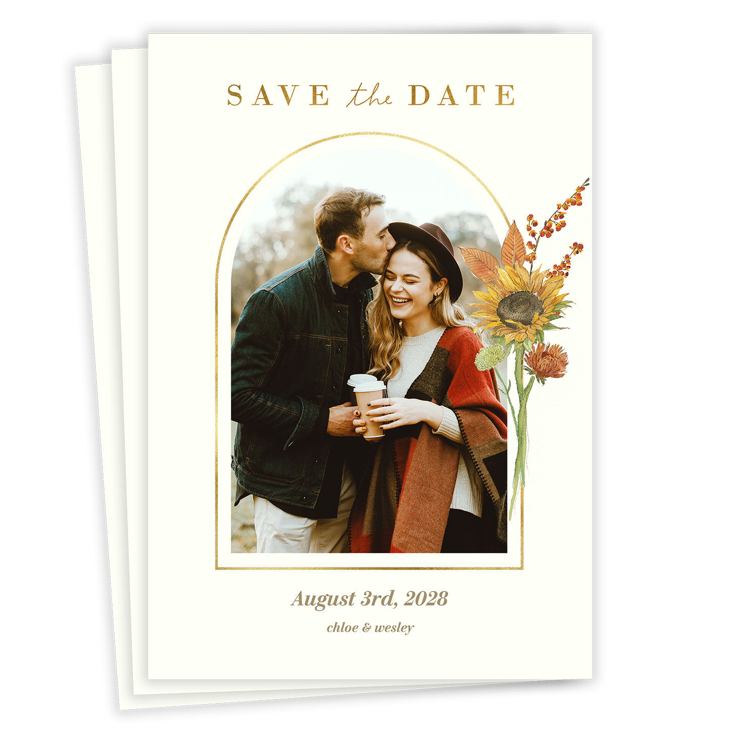 Autumn Flowers Save the Date