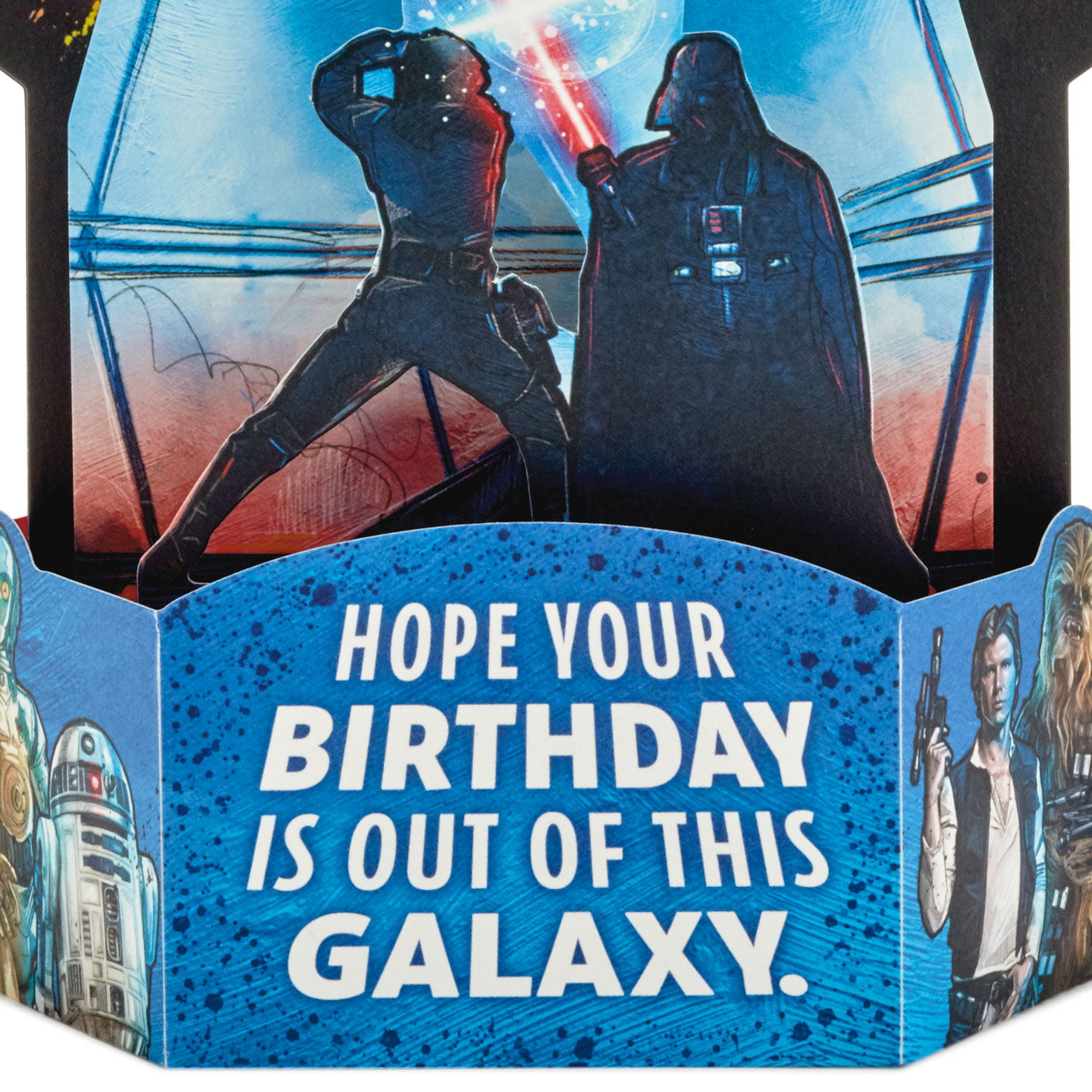 Star Wars A New Hope Pop-Up Musical Birthday Card Sentiment image number 3