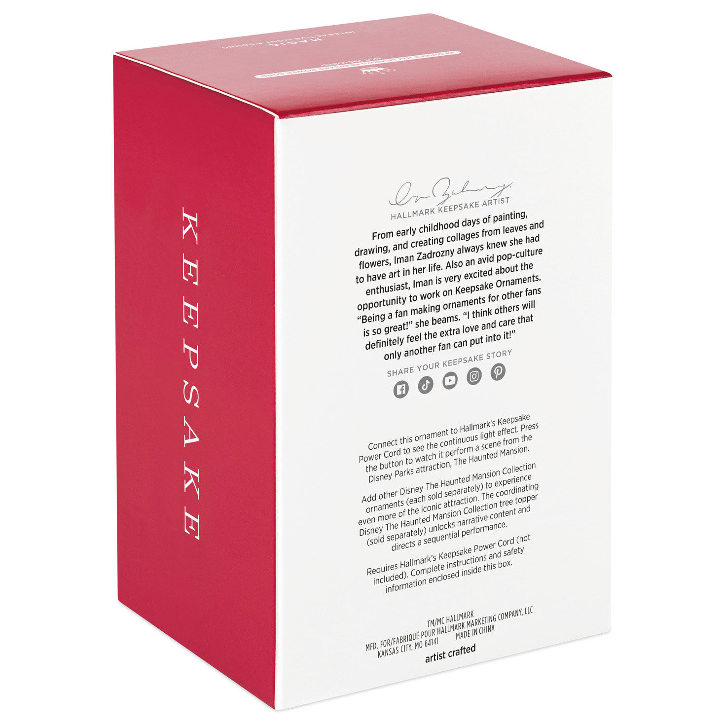 Disney The Haunted Mansion Collection Constance Hatchaway Ornament With Light and Sound, , large image number 8