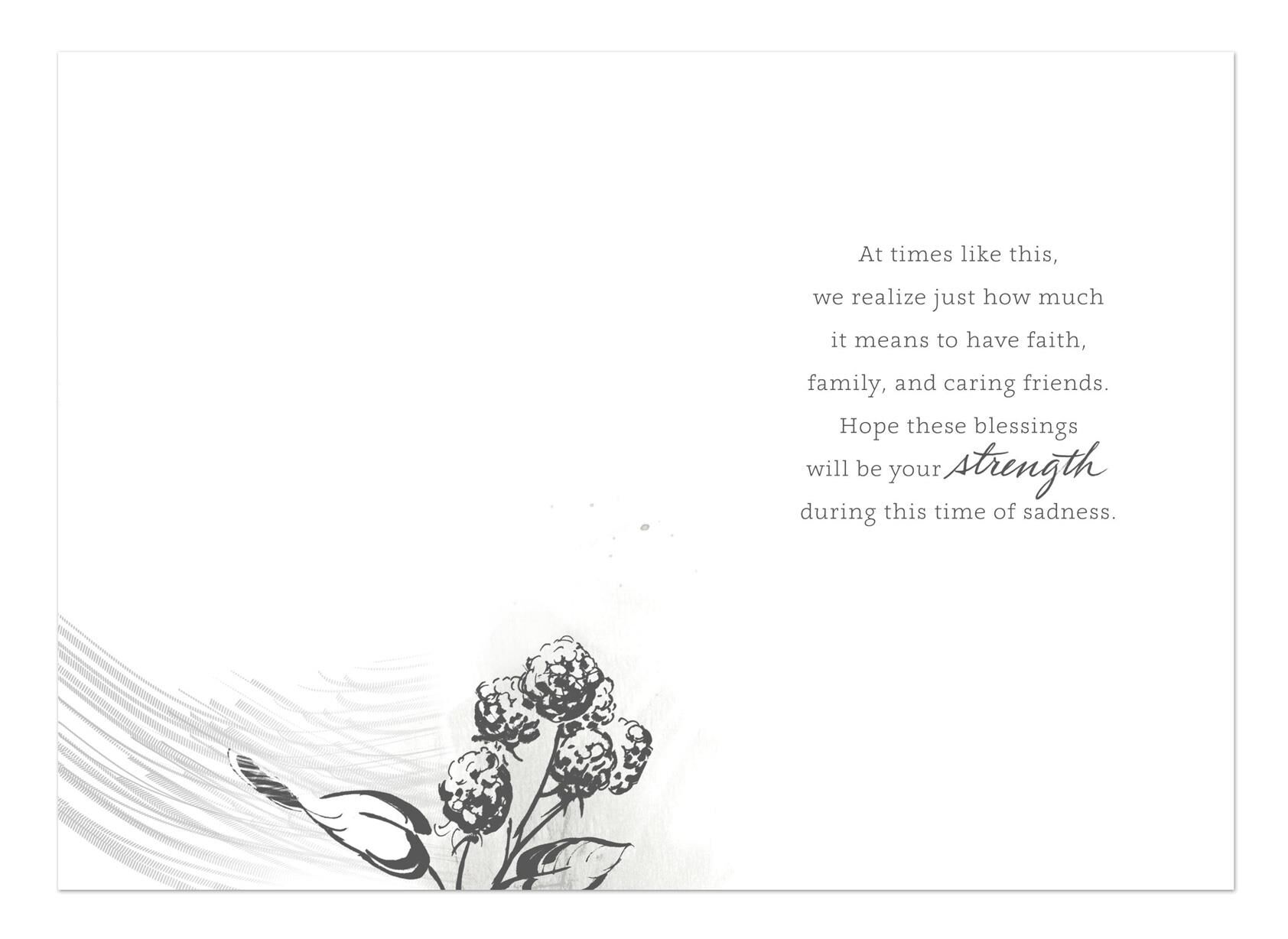 Blessings of Faith and Caring Sympathy Card From Us