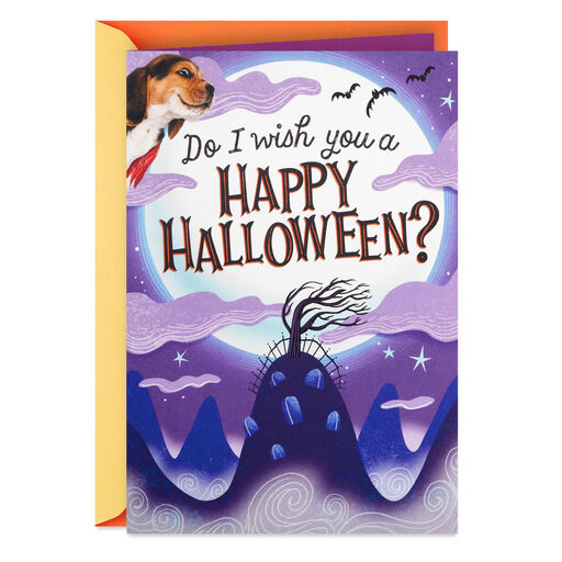 Werepuppies Funny Musical Pop-Up Halloween Card, 