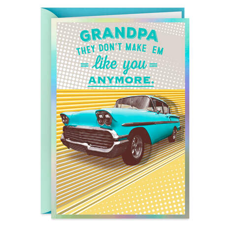 Classic Car Father's Day Card for Grandpa, , large
