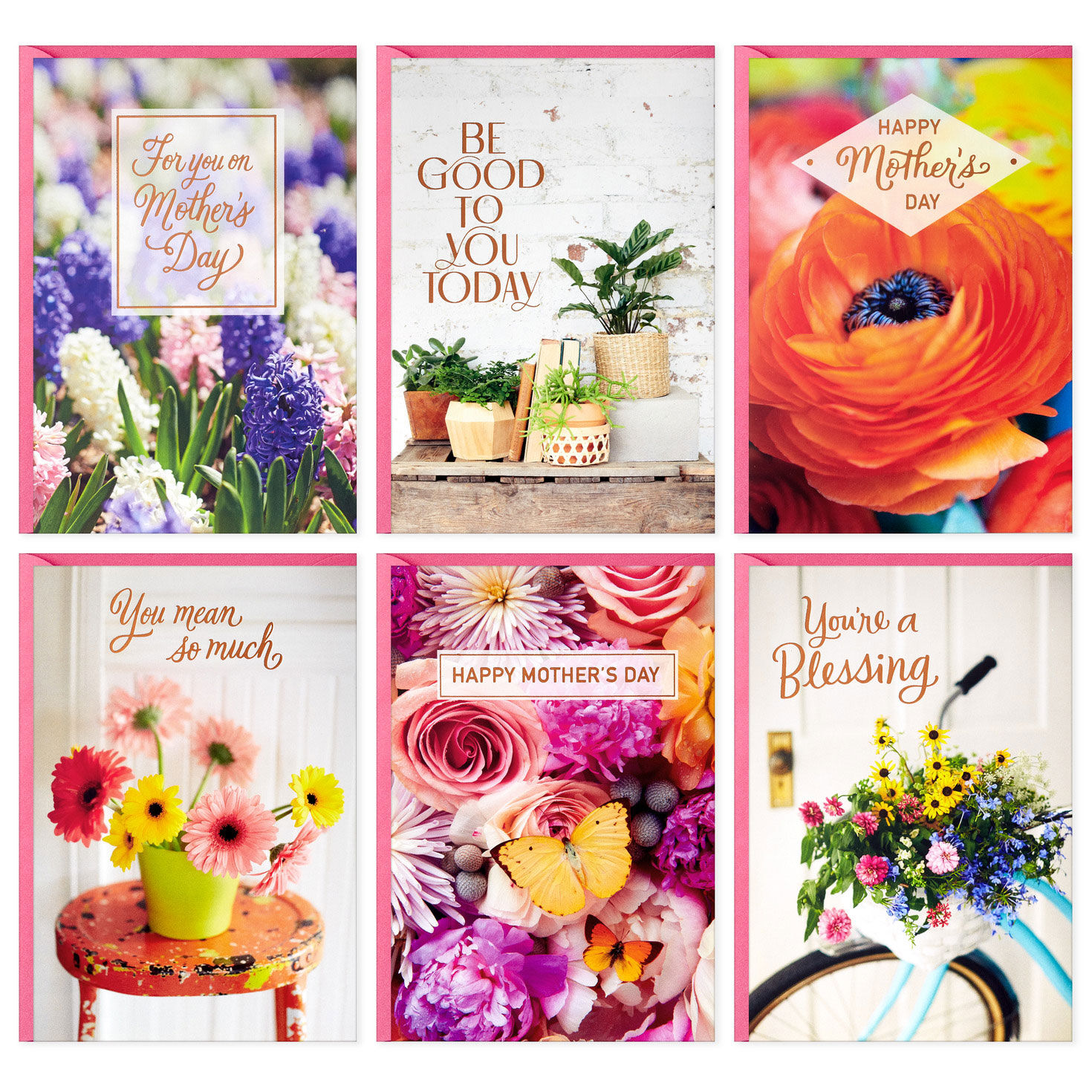 Gorgeous Florals Assorted Mother's Day Cards, Pack of 24