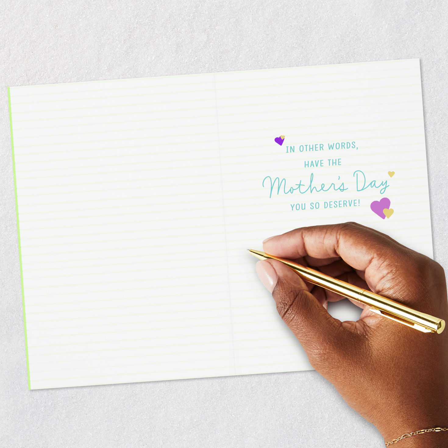 Purple and Green Mother's Day Checklist Card for Sister Signing card image number 6