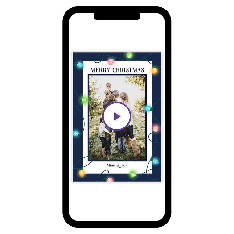 String Lights Frame Christmas eCard