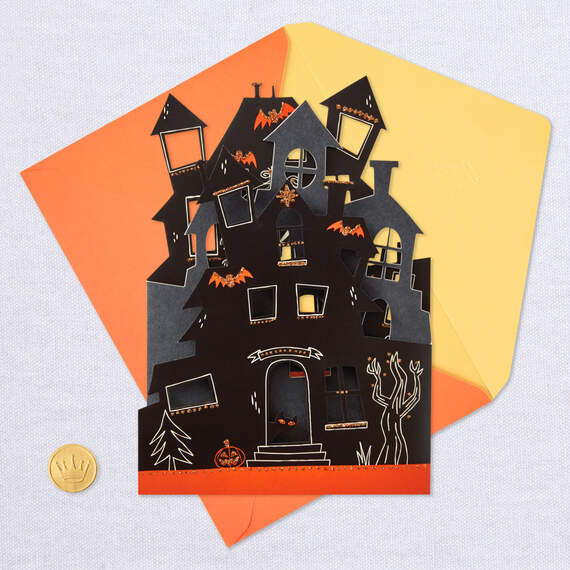 Haunted House Happy Halloween Card, , large image number 6